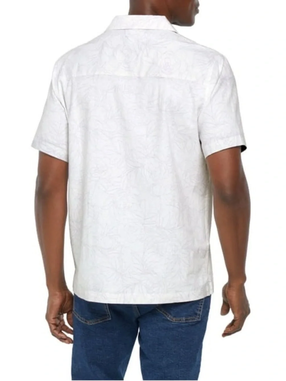 Gap Men's Short Sleeve Button-Up Linen Shirt White Size XL - Picture 3 of 16